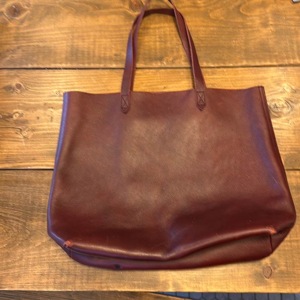 Madewell leather the passport large tote bag